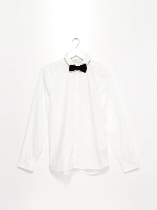 Рубашки H&M модель 0754344_білий з чорним Фото