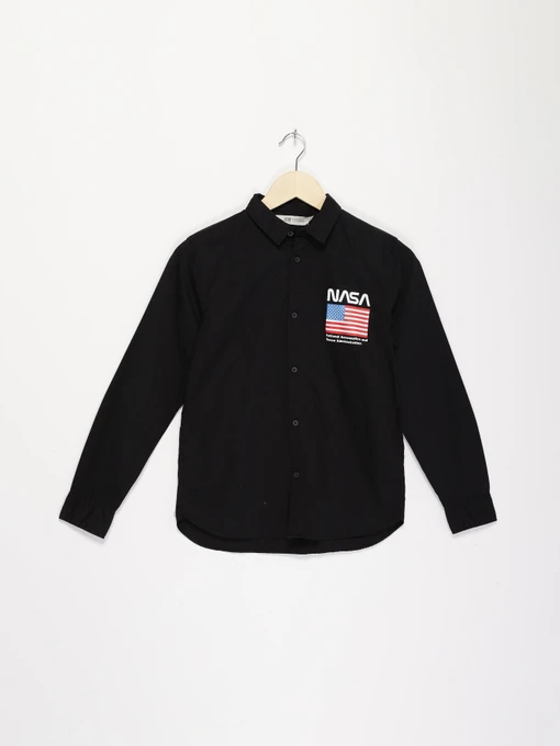 Рубашки H&M модель 0780824_чорний комб. Фото