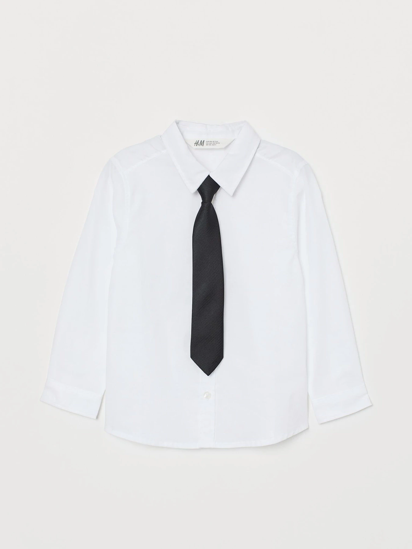 Рубашки H&M модель 0755686_білий з чорним Рубашки H&M модель 0755686_білий з чорним Фото