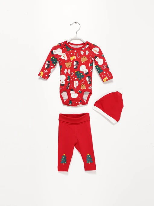 Одяг для немовлят H&M модель 0866482_червоний комб. Фото
