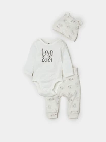 Одяг для немовлят H&M модель 0814299_білий з сірим Фото