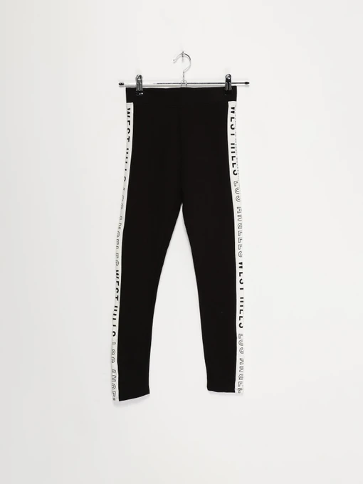Брюки H&M модель 0865977_чорний з білим Фото