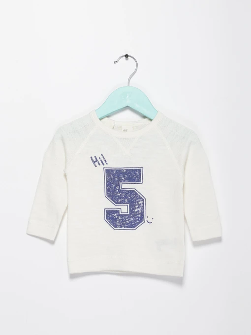 Свитры и кардиганы H&M модель 0453380_білий з т.синім Фото