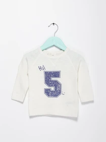 Свитры и кардиганы H&M модель 0453380_білий з т.синім Фото