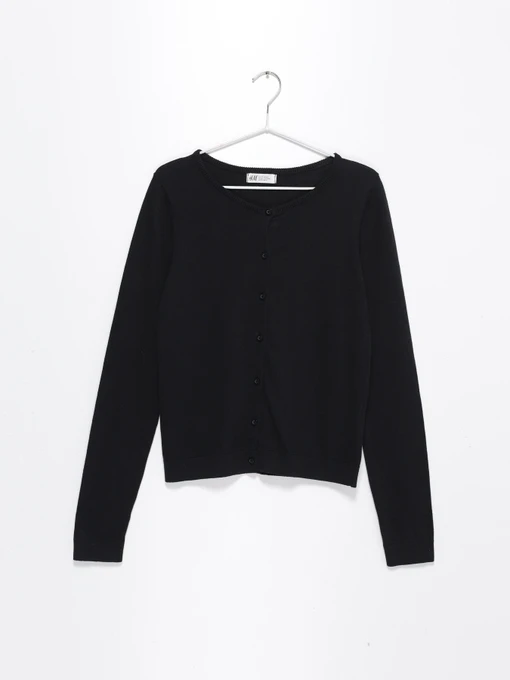 Свитры и кардиганы H&M модель 0531417_чорний Фото
