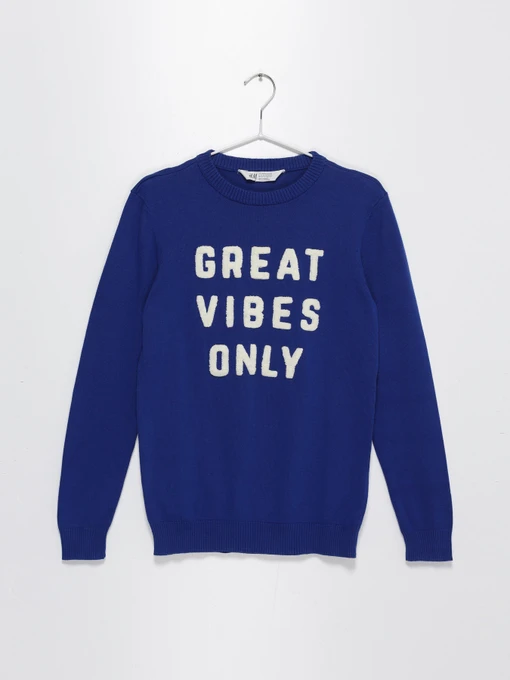 Свитры и кардиганы H&M модель 0549852_т.синій комб. Фото
