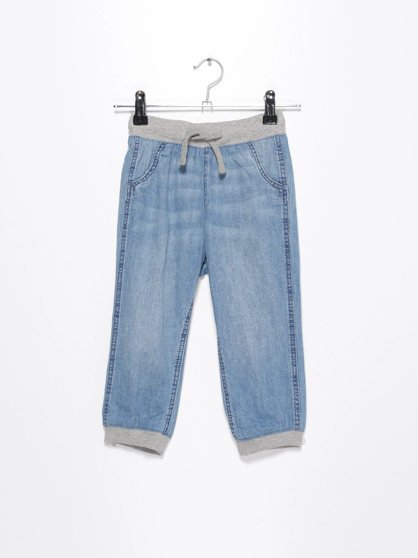 Брюки H&M модель 0834439_синій з сірим Фото