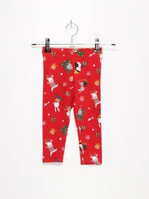 Брюки H&M модель 08657902_червоний комб. Фото