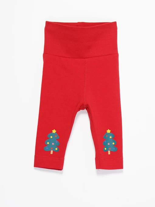 Штани H&M модель 08664820_червоний комб. Фото