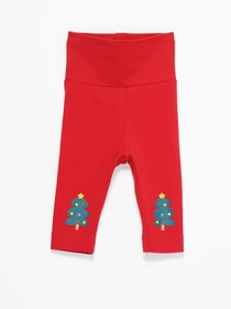 Брюки H&M модель 08664820_червоний комб. Фото