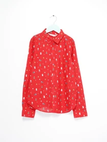 Рубашки H&M модель 0871892_червоний комб. Фото