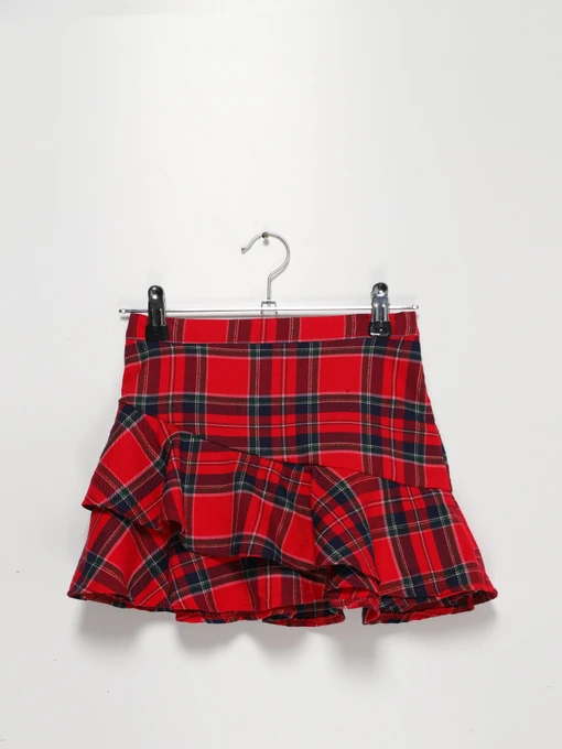 Юбки H&M модель 0872573_червоний комб. Фото