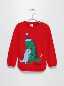 Свитры и кардиганы H&M модель 0890959_червоний комб. Фото