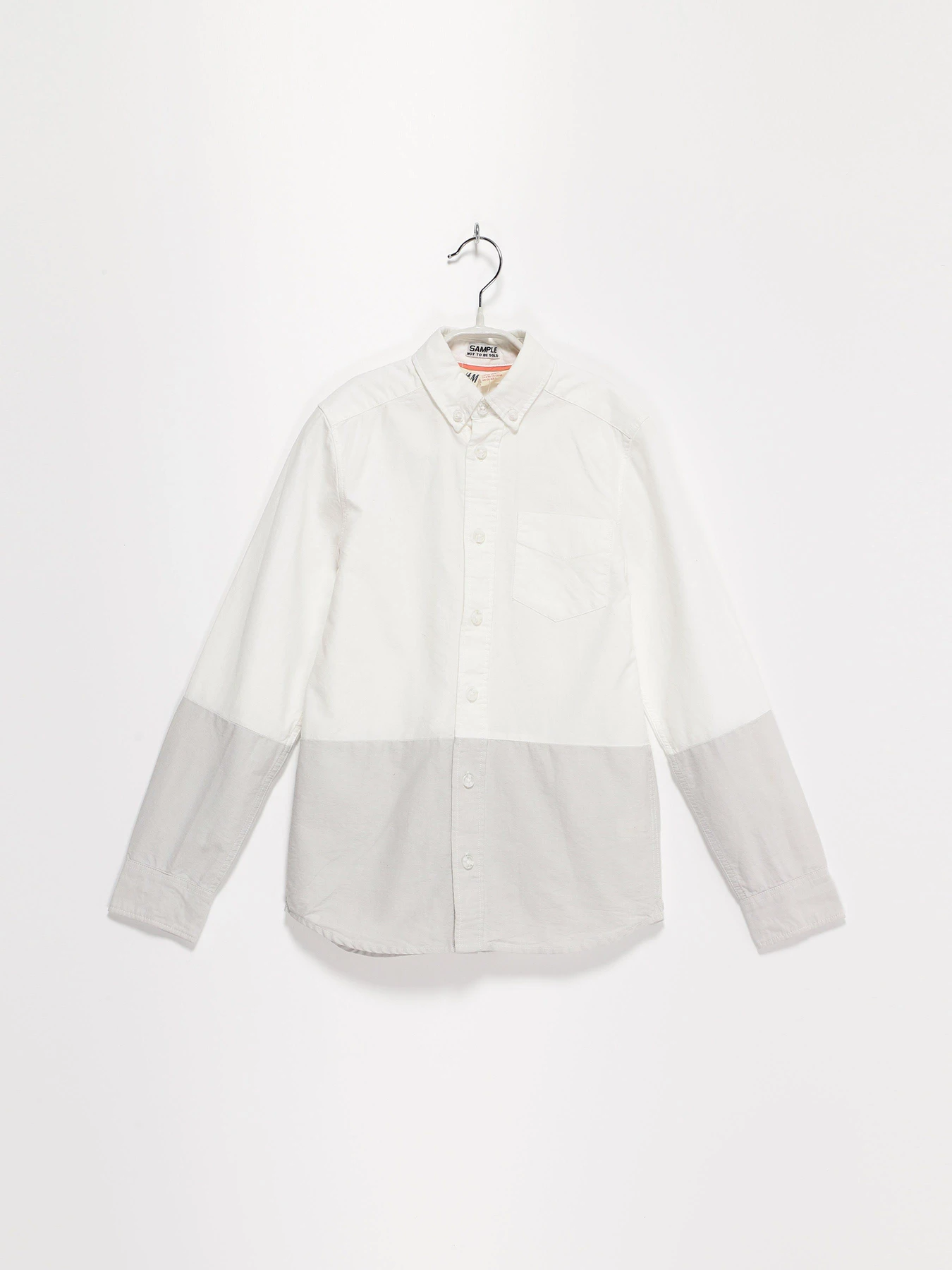 Рубашки H&M модель 0181920_білий з сірим Фото