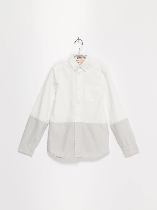 Сорочки H&M модель 0181920_білий з сірим Фото