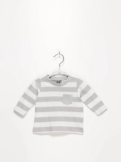 Худі та світшоти H&M модель 0318951_білий з сірим Фото