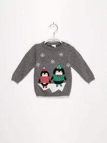 Свитры и кардиганы H&M модель 0405833_сірий комб. Фото