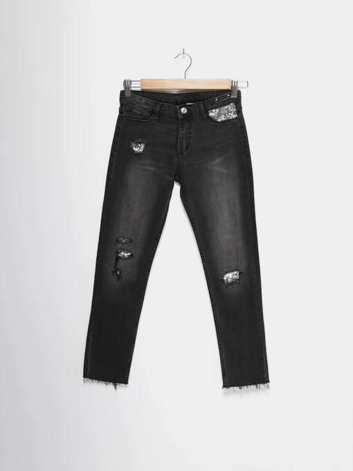 Джинси H&M модель 0565142_т.сірий Фото