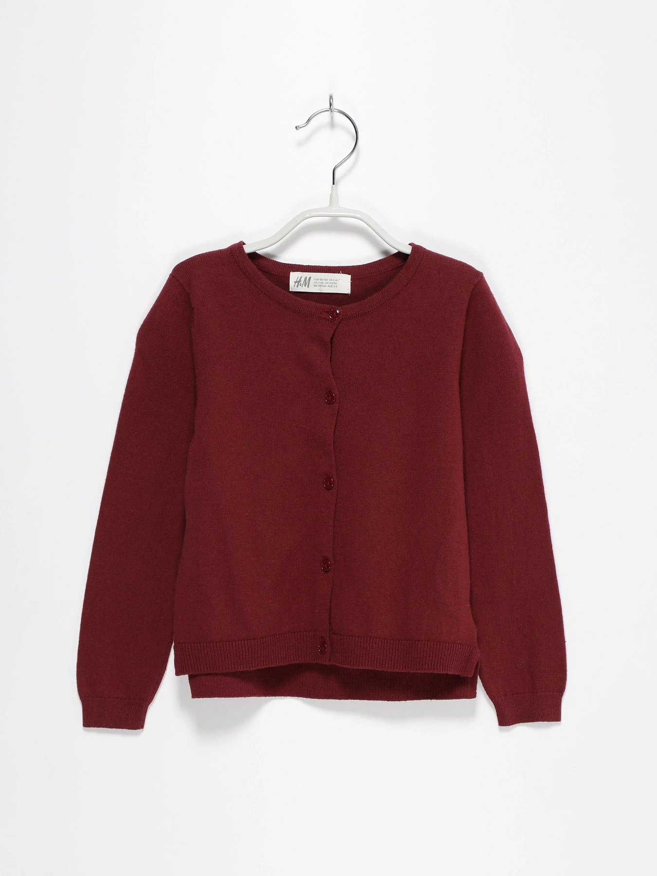 Свитры и кардиганы H&M модель 0611148_т.бордовий Фото