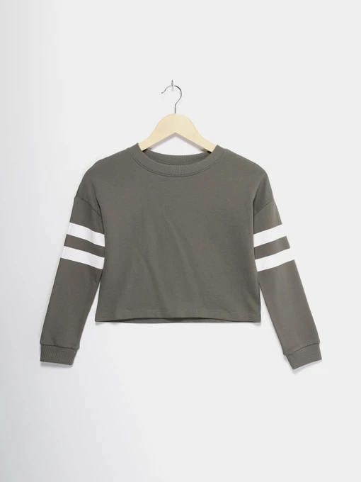 Худі та світшоти H&M модель 0616225_хакі з білим Фото