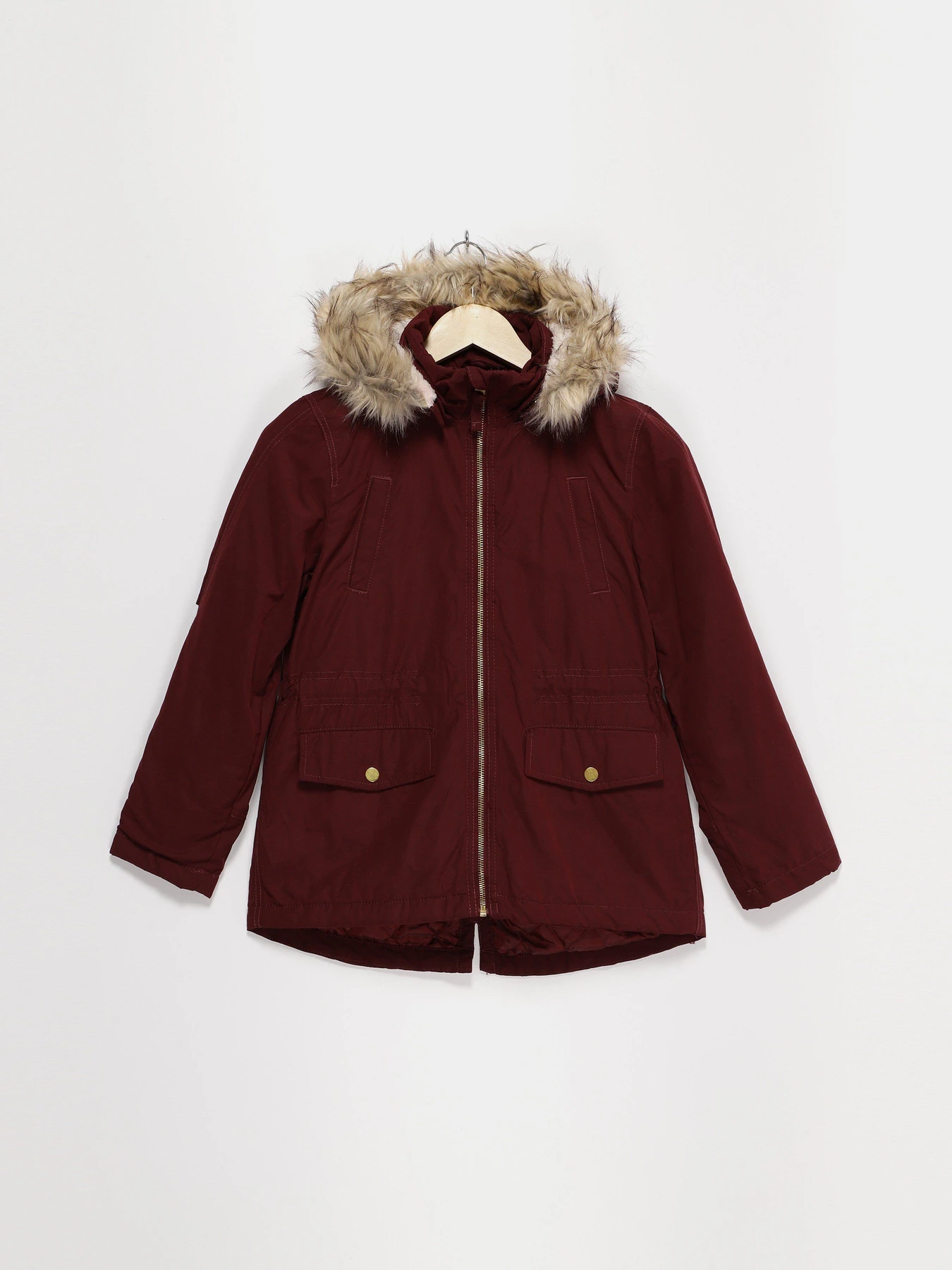 Куртки та дублянки H&M модель 0627769_бордовий Фото