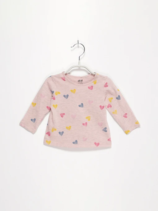 Худі та світшоти H&M модель 0649010_рожевий комб. Фото