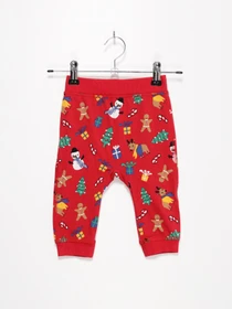 Брюки H&M модель 0652862_червоний комб. Фото