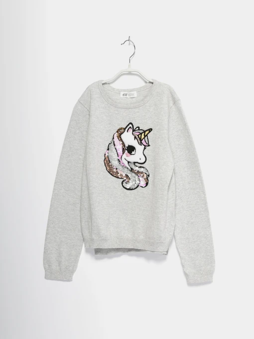 Свитры и кардиганы H&M модель 0739889_сірий комб. Фото