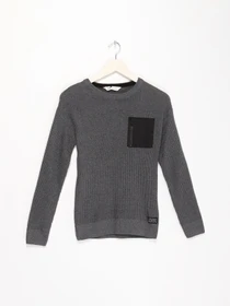 Светри та кардигани H&M модель 0743681_т.сірий з чорним Фото