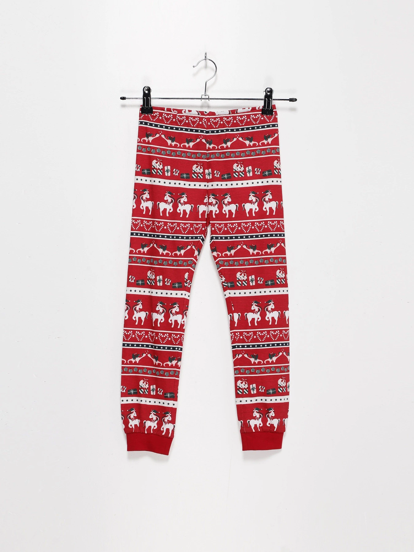 Брюки H&M модель 07443552_червоний комб. Фото