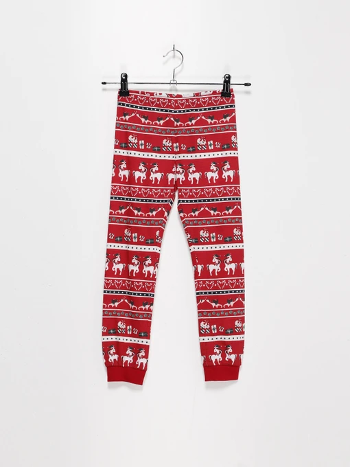 Штани H&M модель 07443552_червоний комб. Фото