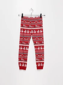 Брюки H&M модель 07443552_червоний комб. Фото