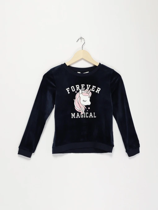 Худі та світшоти H&M модель 0749098_т.синій комб. Фото