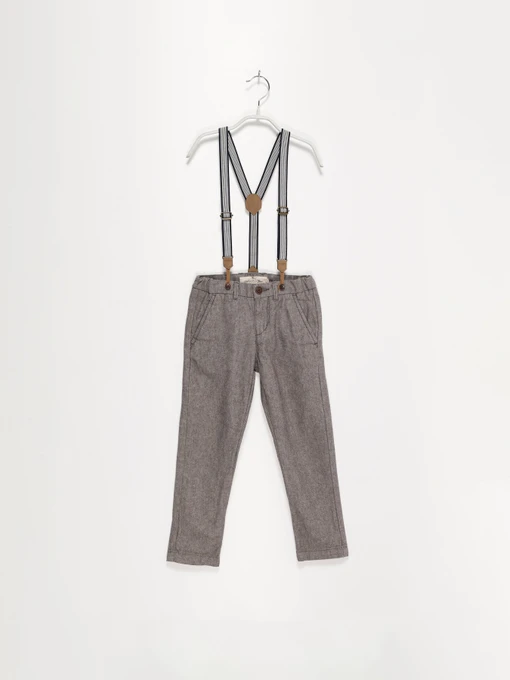 Брюки H&M модель 0755581_сірий комб. Фото