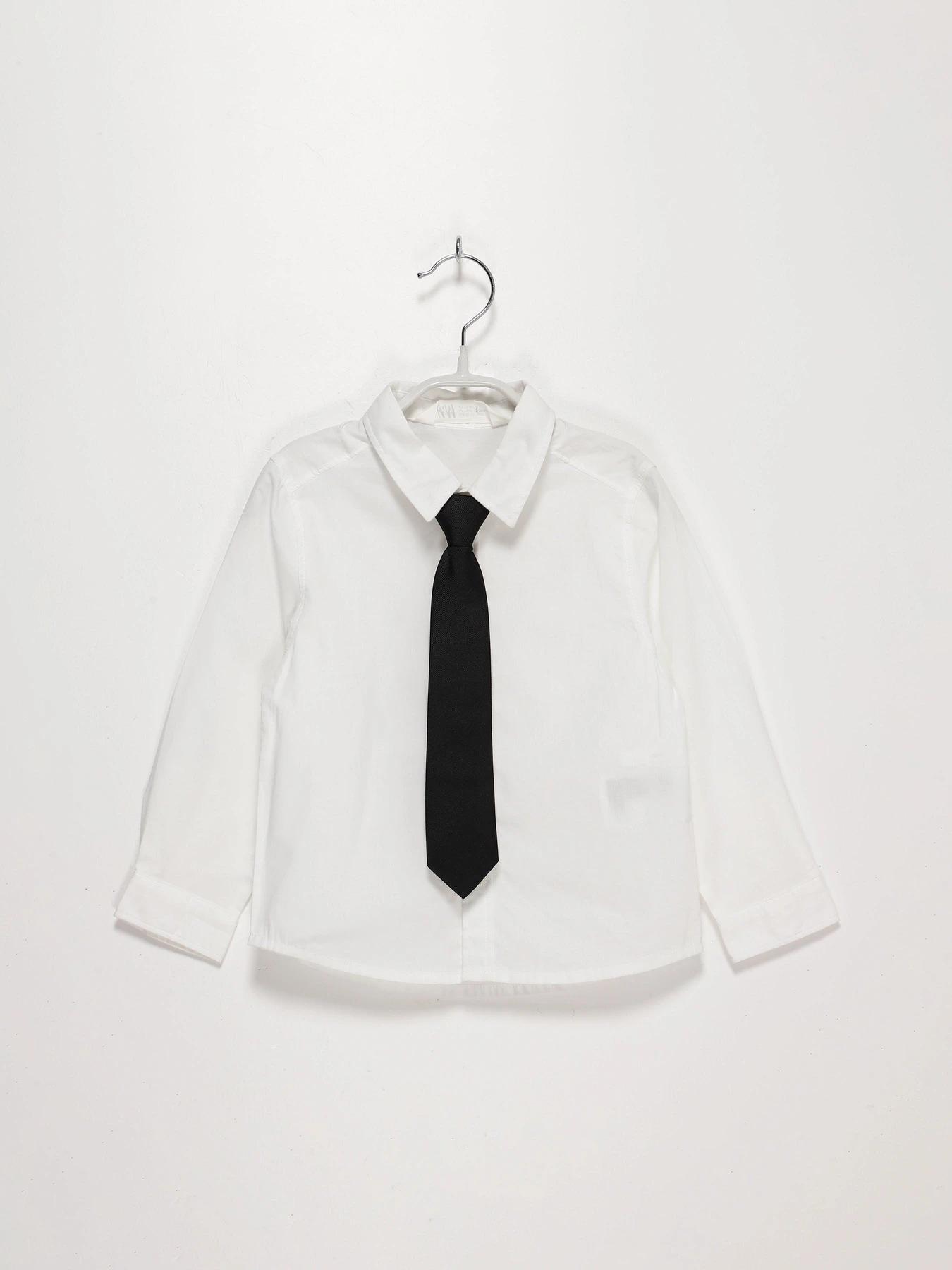 Сорочки H&M модель 07556860_білий з чорним Сорочки H&M модель 07556860_білий з чорним Фото