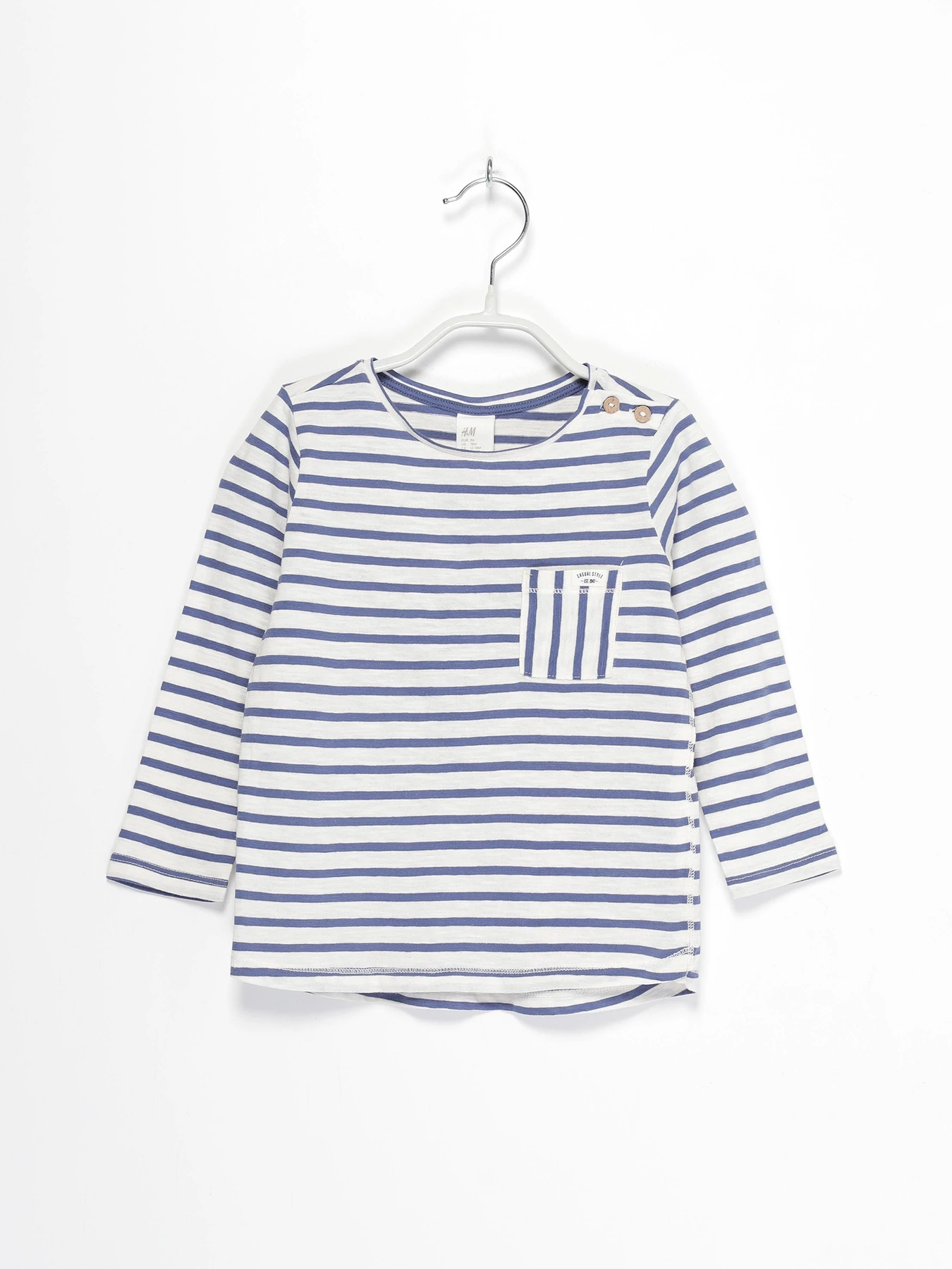 Худі та світшоти H&M модель 0767181_білий з синім Фото