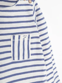 Худі та світшоти H&M модель 0767181_білий з синім Фото