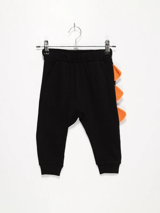 Брюки H&M модель 0767256_чорний з помаранчевим Фото