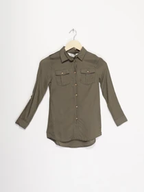 Рубашки H&M модель 0774833_хакі Фото