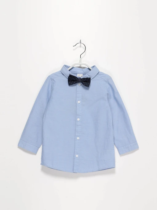 Рубашки H&M модель 0775623_синій Фото