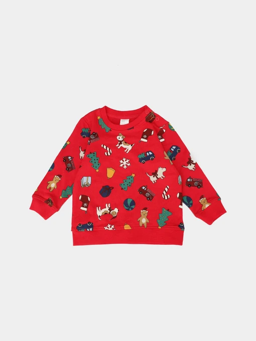 Худі та світшоти H&M модель 0780286_червоний комб. Фото