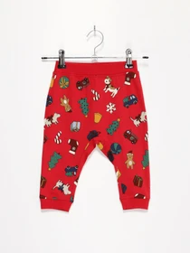 Брюки H&M модель 07802862_червоний комб. Фото