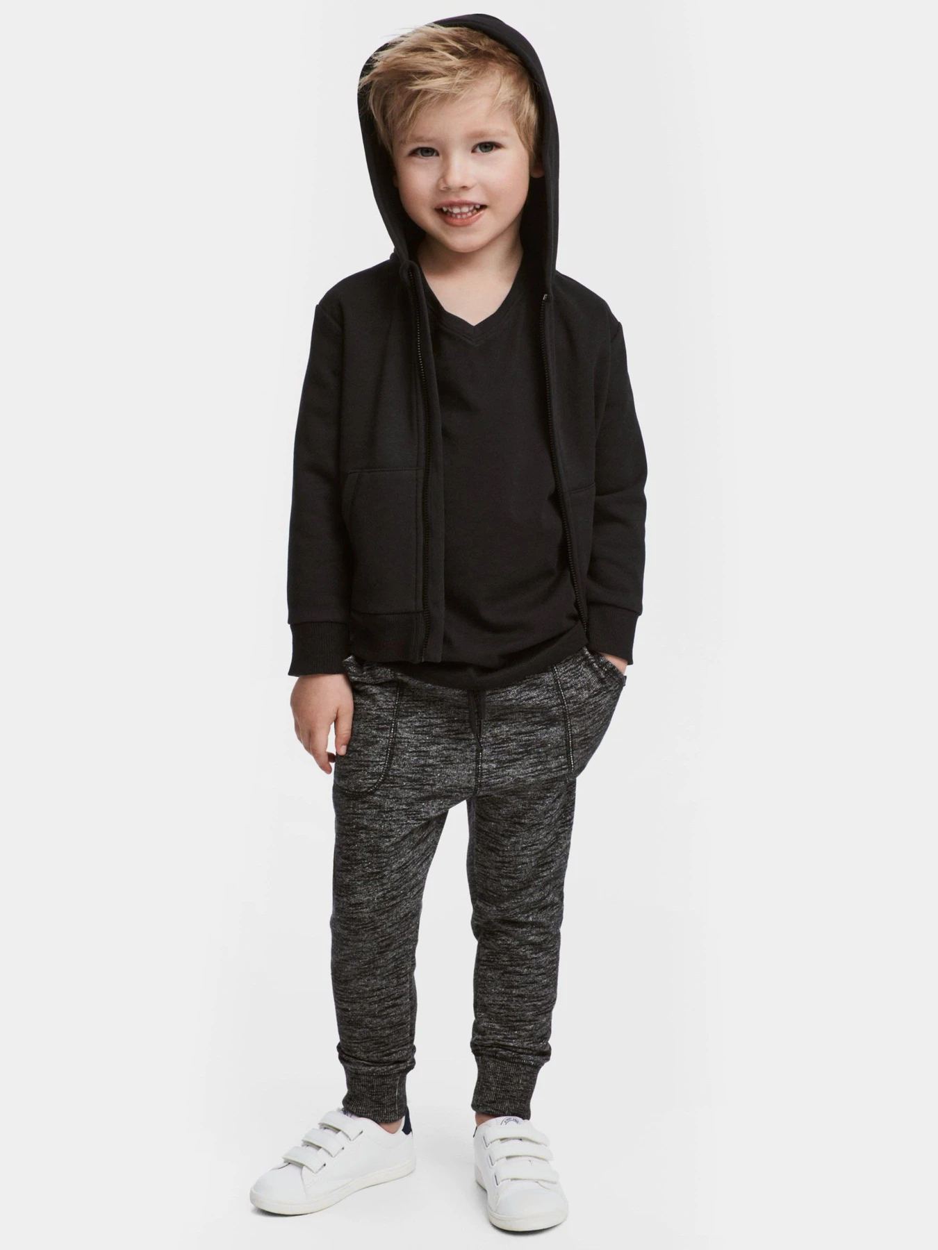 Брюки H&M модель 0493810_т.сірий комб. Фото