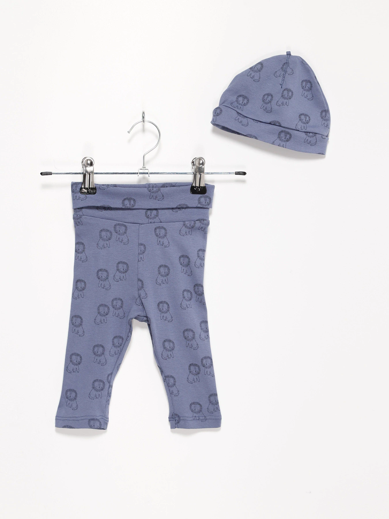 Брюки H&M модель 08142995_синій комб. Фото