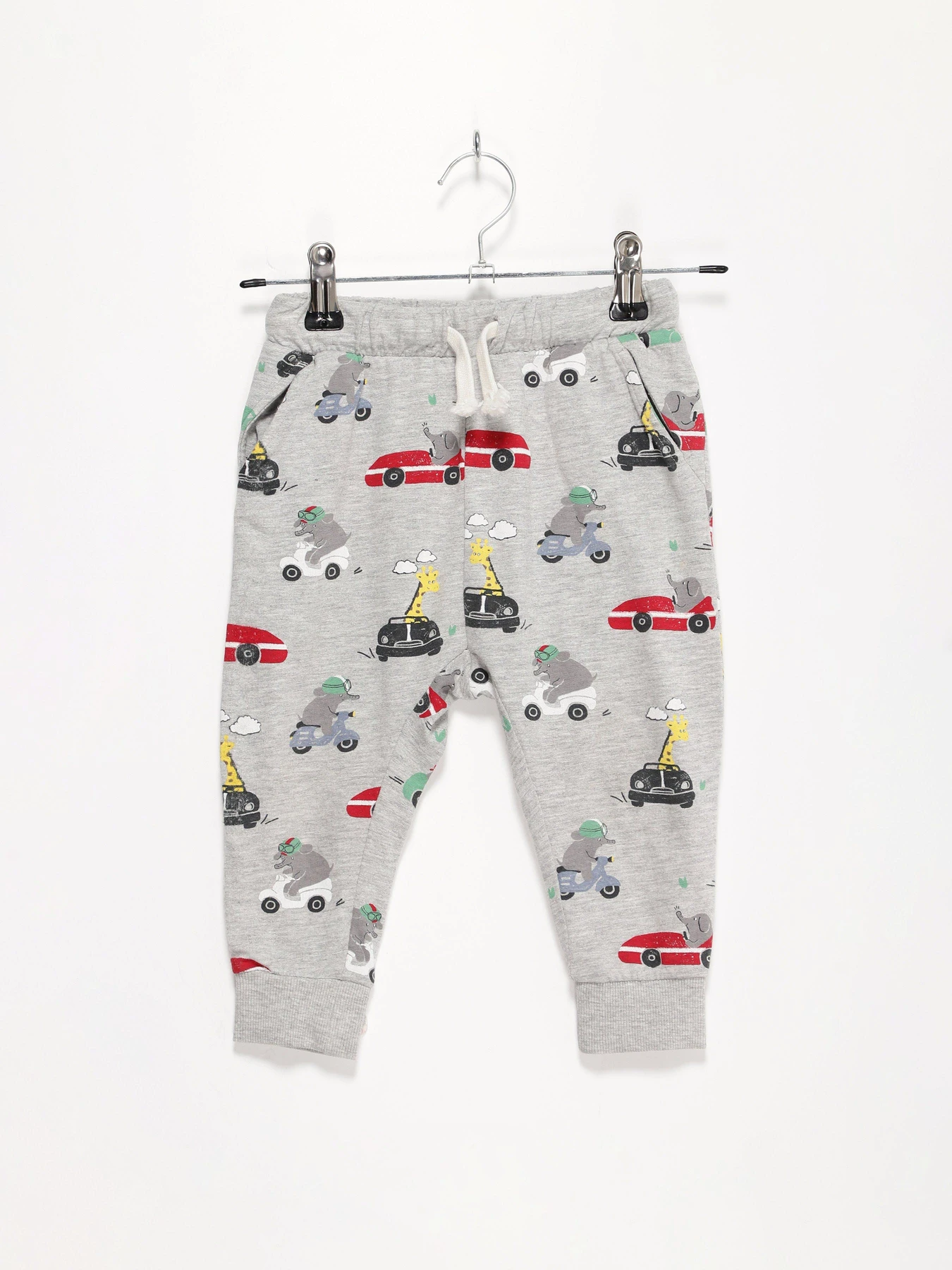Брюки H&M модель 0841544_сірий комб. Фото