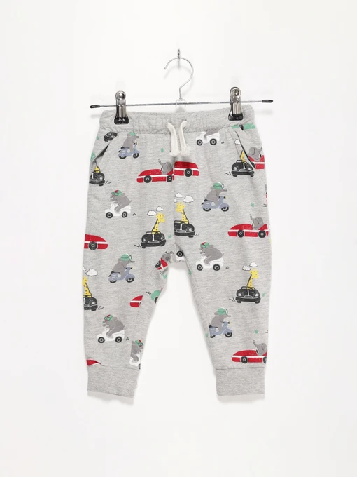 Брюки H&M модель 0841544_сірий комб. Фото