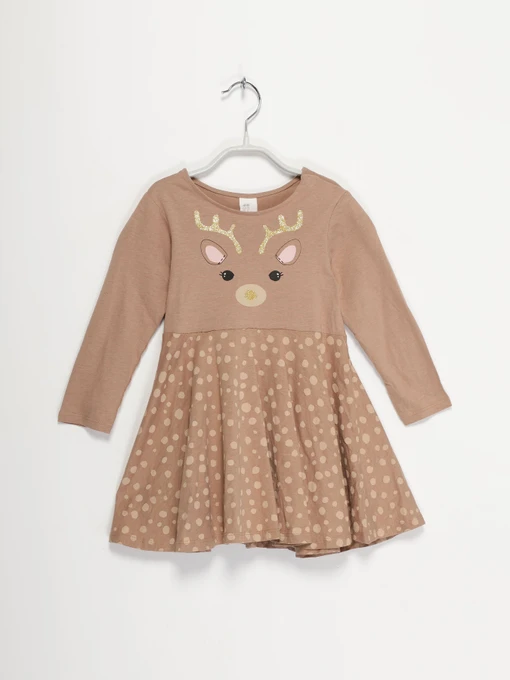 Платья H&M модель 0865791_коричневий комб. Фото