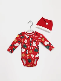 Одежда для младенцев H&M модель 08664829_червоний комб. Фото