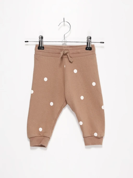 Брюки H&M модель 0872645_т.бежевий з білим Фото
