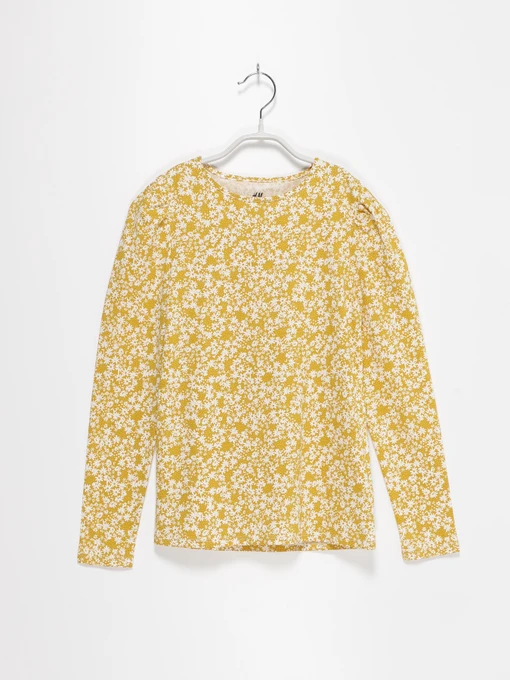 Худі та світшоти H&M модель 0887281_жовтий комб. Фото